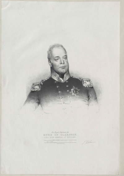 König von England Wilhelm IV von Artist Unknown