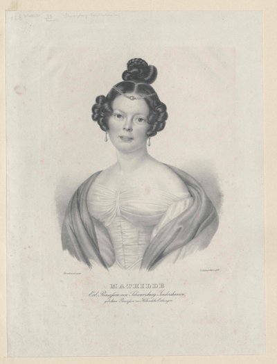 Prinzessin von Hohenlohe-Oehringen Mathilde von Artist Unknown