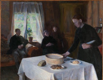 Den Tisch decken von August Eiebakke