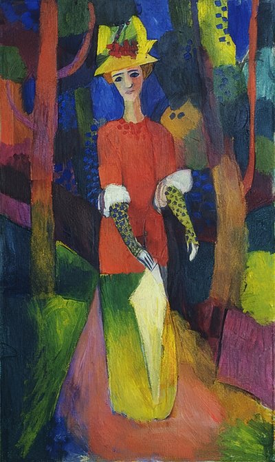 Dame im Park von August Macke