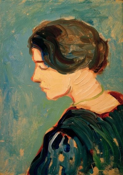 Elisabeth Macke, Studienkopf von August Macke