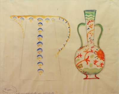 Henkelkrug und Henkelkanne von August Macke