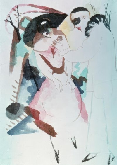 Pierrot und Dame von August Macke