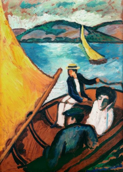 Segelboot, Tegernsee von August Macke