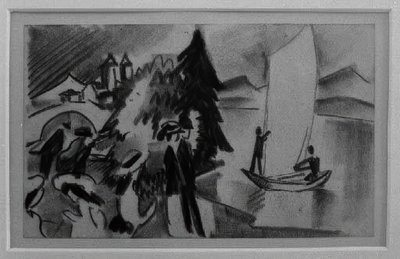Studie zu Gelbes Segel von August Macke