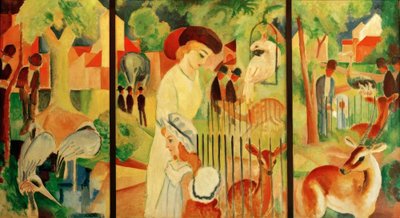 Triptychon: Großer Zoologischer Garten von August Macke
