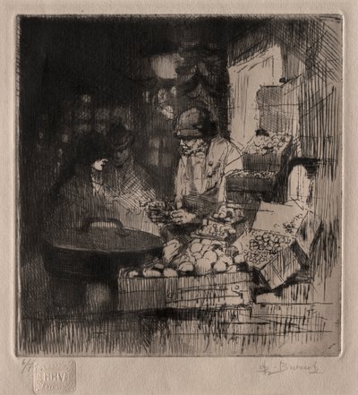 Die Kastanienverkäuferin von Auguste Brouet