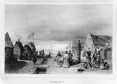 Die Hauptstraße, Reykjavik von Auguste Etienne Francois Mayer