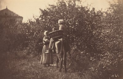 Zwei Frauen mit Esel von Auguste Giraudon