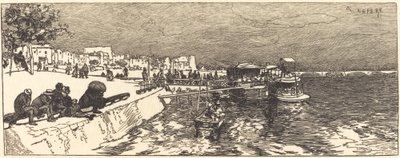 Pier in Bercy von Auguste Lepere