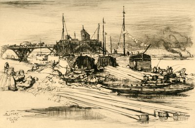 Quai De La Gare: Öffentliche Müllhalde, 1908 von Auguste Louis Lepère