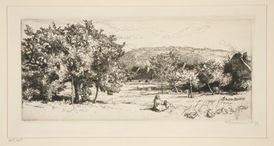Dorf Villeneuve-sur-Bellot (Seine-et-Marne) von Auguste Lepere