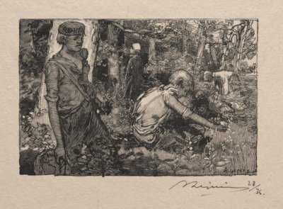 Maiglöckchen pflücken von Auguste Louis Lepère