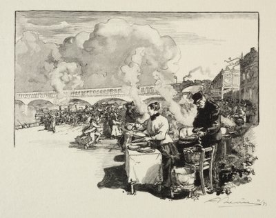 Anlegestelle der Omnibusboote von Auguste Louis Lepère