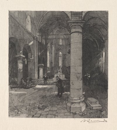 Innenraum der Kirche von Auguste Louis Lepère