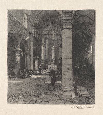Innenraum der Kirche von Auguste Louis Lepère