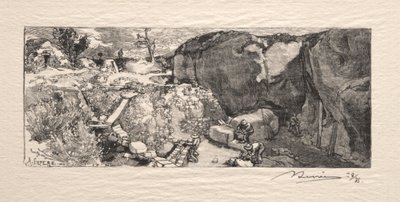La Carrière de grès, 1890 von Auguste Louis Lepère
