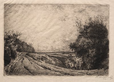 Die Straße von La Houssoye von Auguste Louis Lepère