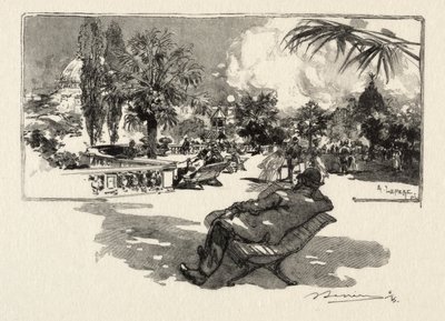 Die Terrasse der freien Künste von Auguste Louis Lepère