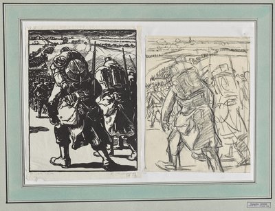 Truppe im Marsch von Auguste Louis Lepère