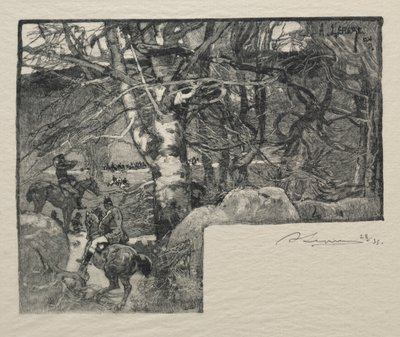 Eine Jagd auf Mont Gerard von Auguste Louis Lepère