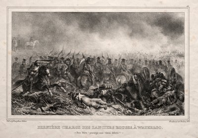 Letzter Angriff der Roten Lanzenreiter bei Waterloo von Auguste Raffet