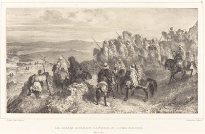 Die Araber signalisieren das Herannahen der französischen Armee von Auguste Raffet