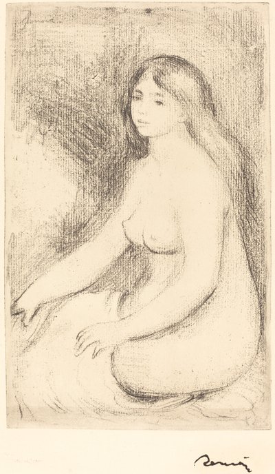 Sitzende Badende von Auguste Renoir