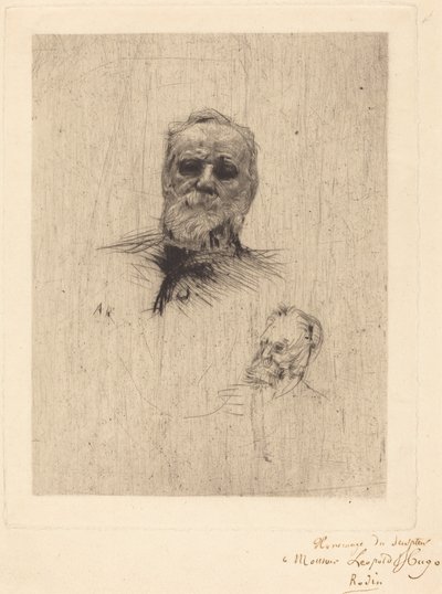 Victor Hugo, von vorne von Auguste Rodin
