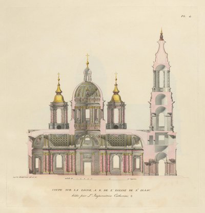 Die Isaakskathedrale, 1820 von Auguste de Montferrand