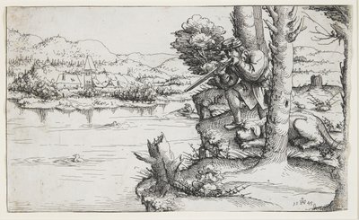 Entenjagd mit Schusswaffen, 1545 von Augustin Hirschvogel