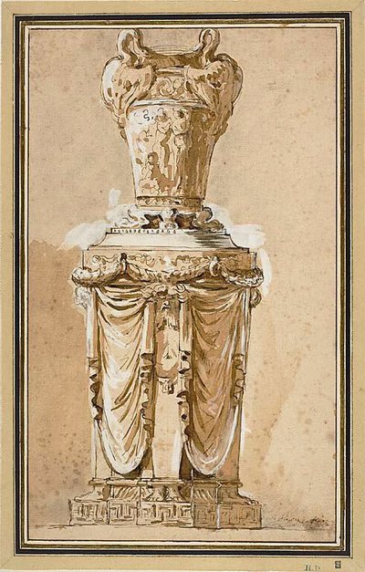 Entwurf für eine monumentale Vase von Augustin Pajou