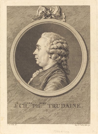 Jean-Charles-Philibert Trudaine von Augustin de Saint Aubin after Charles Nicolas Cochin II