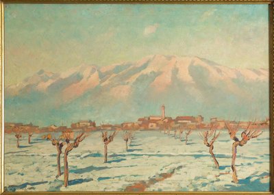 Landschaft bedeckt mit Schnee von Augusto Baracchi