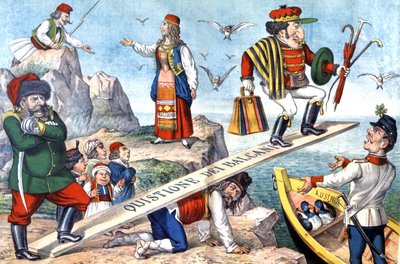Die Frage des Balkans, um 1900 (Illustration) von Augusto Grossi
