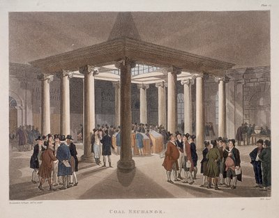 Kohlenbörse, London, 1808 von Augustus Charles Pugin, Thomas Rowlandson