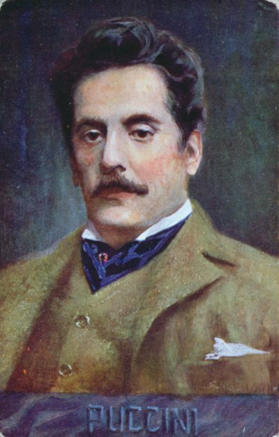Postkartenporträt von Giacomo Puccini, ca. 1910-15 von Austrian School