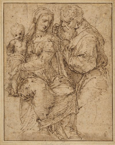 Die Heilige Familie von Baldassare Peruzzi