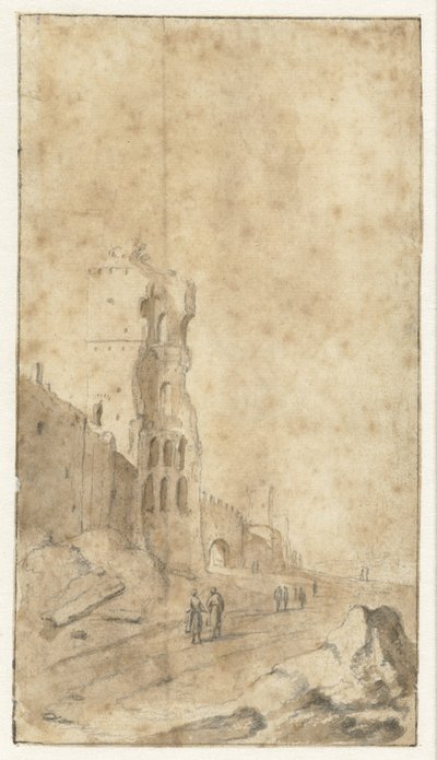 Porta San Paolo in Rom von Bartholomeus Breenbergh