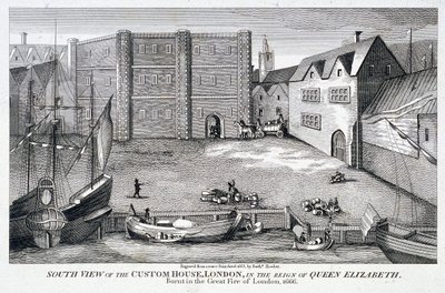 Zollhaus, London, ca. 1815 von Bartholomew Howlett