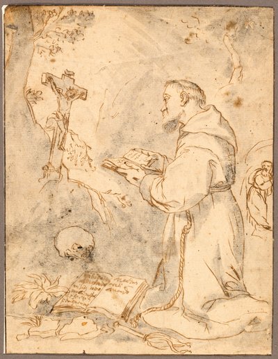 Der heilige Franziskus betet von Bartolomé Esteban Murillo