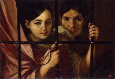 Zwei Frauen hinter einem Gitter, 1645 von Bartolomé Esteban Murillo