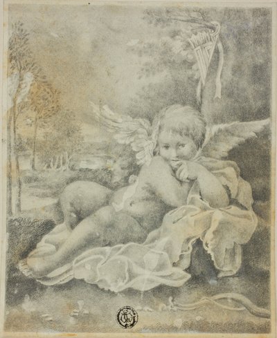 Amor in einer Landschaft von Bartolomeo Schedoni