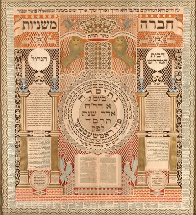 Gedenktafel und Omer-Kalender von Baruch Zvi Ring