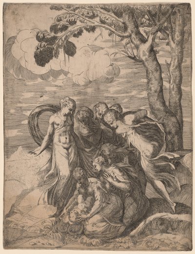 Das Auffinden des Moses von Battista Angolo del Moro