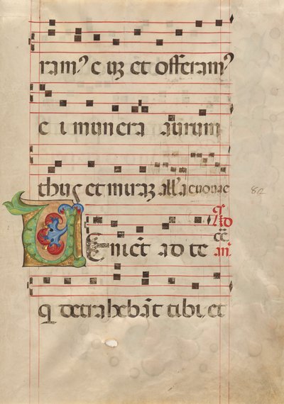 Geschmückte Initiale V von Belbello da Pavia