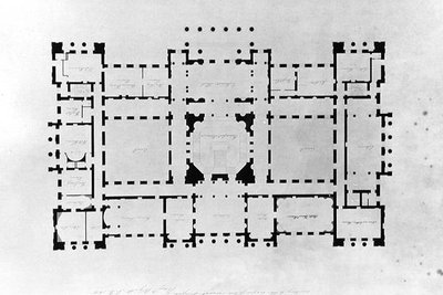 Grundriss des Hauptgeschosses von Benjamin Dean Wyatt