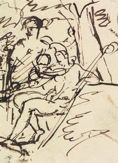 Figurenstudie eines liegenden Soldaten von Benjamin Robert Haydon