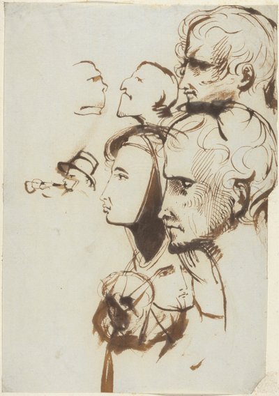 Studie von Gesichtern von Benjamin Robert Haydon