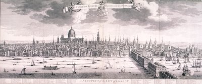 Panoramablick auf London, 1710 von Benjamin Smith